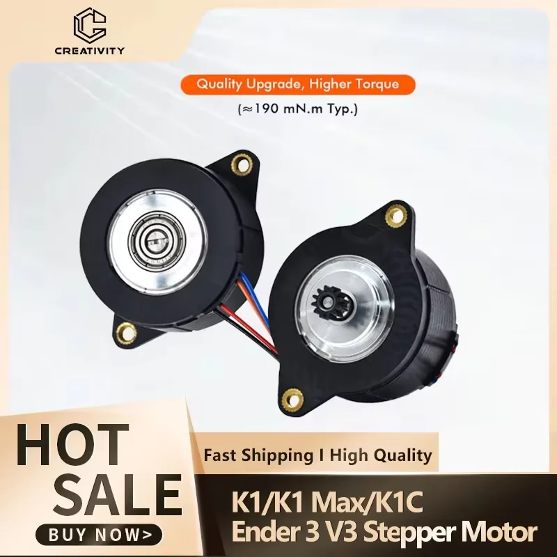 3D Printer K1/K1 Max Extrusion Extruder Motor 1.8 Degree Press 12 Tooth Gear Circular Stepper Motor for K1/ K1C/ Ender 3 V3 SE