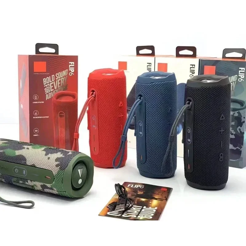 Portable Wireless Home Theater Bluetooth Speaker Dual Speakers TWS MultiFunction Outdoor Card Subwoofer Music for Flip6
