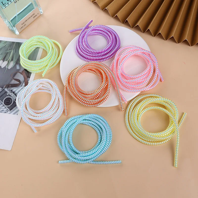 

1.4m Phone USB Charging Data Line Cable Protector Wire Cord Protection Wrap Cable Winder Organizer Plating Winder