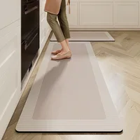 Kitchen Carpet Anti-slip Oil-proof Floor Mat Pvc Leather Waterproof Mats Long Strip Japanese Striped Style Home Decoration Rug 1