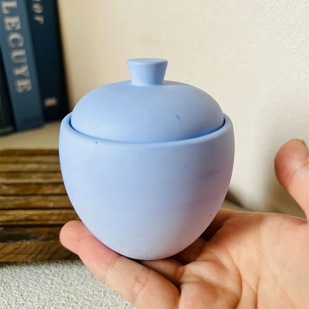 1pc Ring Cement Candle Jar Concrete Mold Flower Pot Pen Holder Epoxy Resin Silicone Mold Round Storage Box Mold