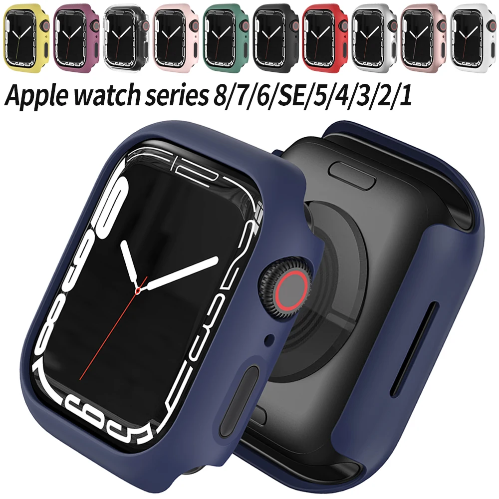 Защитная крышка для Apple Watch Series 9/8/7 41 мм 45 мм Матовый жесткий чехол для iWatch Se654321 40 мм 44 мм 38 мм 42 мм Рамка-бампер для iWatch Ultra/Ultra 2 Case защитный чехол для apple watch series 8 7 41 мм 45 мм матовый жесткий чехол из поликарбоната 42 мм 38 мм рамка бампер для iwatch se 654 40 мм 44 мм чехол