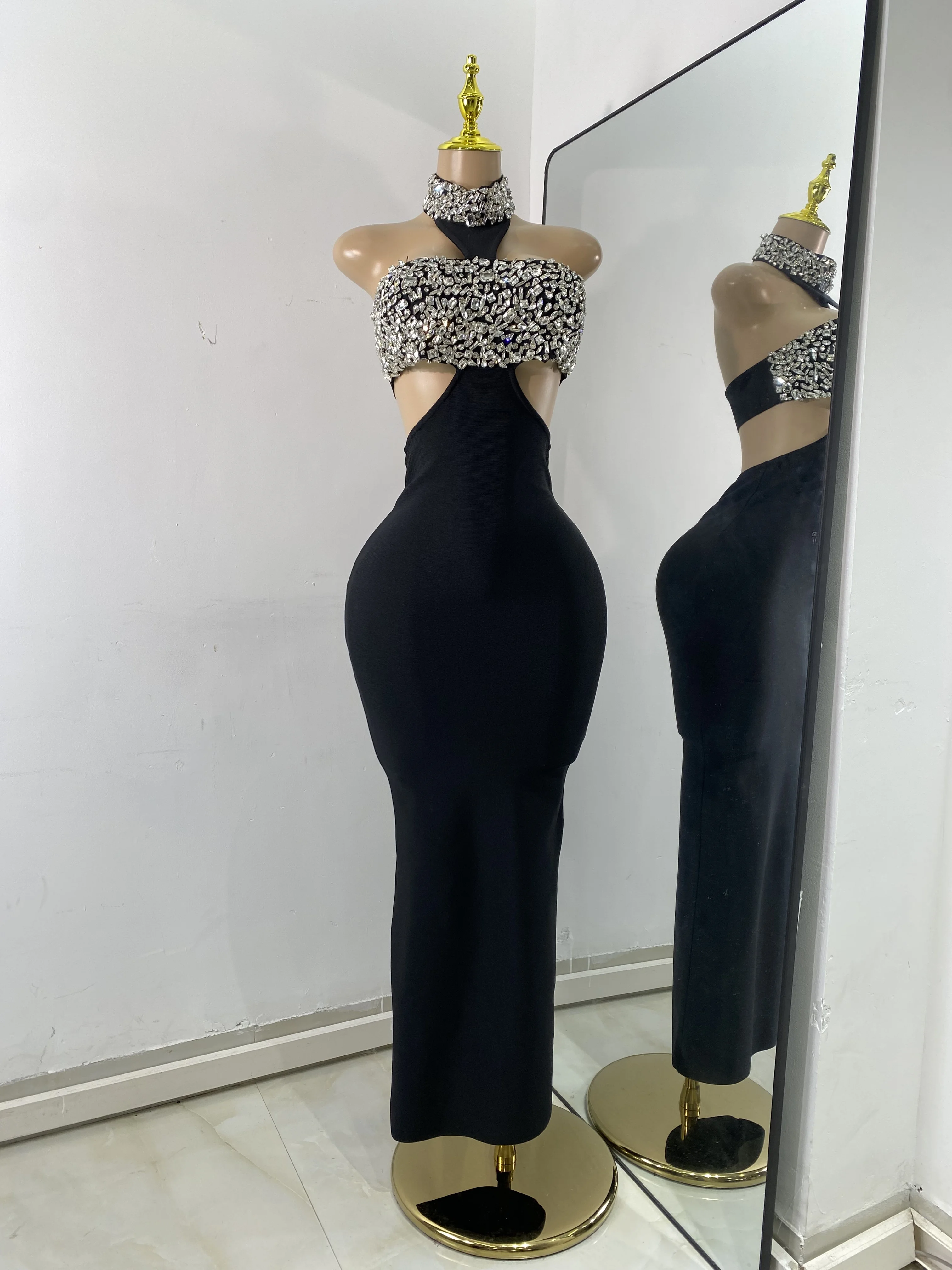 Women Glitter Crystals Diamonds Black Bandage Maxi Dress Party Night Celebrity Backless Bodycon Knitted Evening Gown Vestido - AliExpress 200000345 Women Glitter Crystals Diamonds Black Bandage Maxi Dress Party Night Celebrity Backless Bodycon Knitted Evening Gown Vestido - AliExpress 200000345