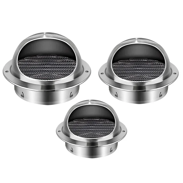 80/100/150mm Stainless Steel Wall Ceiling Air Vent Ducting Ventilation Exhaust Grille Cover Outlet Heating Cooling Vents Cap 3