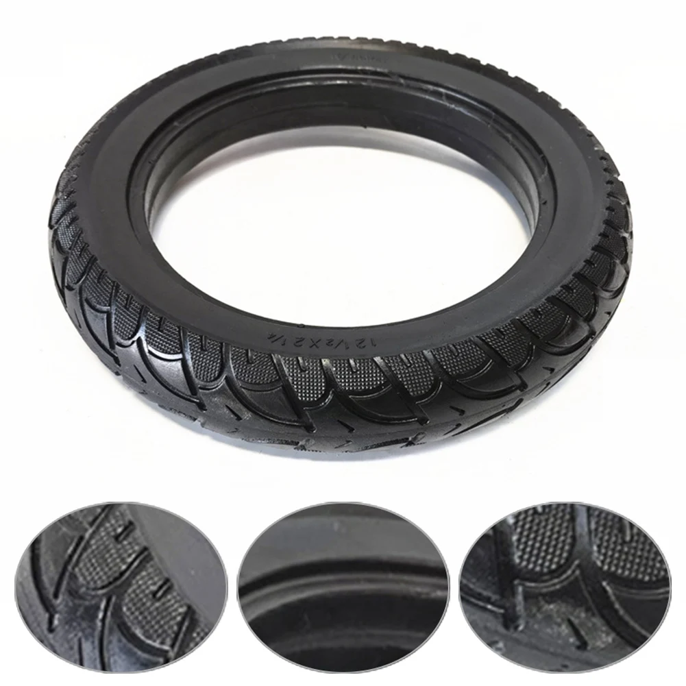 

12 Inch Solid Tyre 12.5x2.50 Accessories Black Replacement Rubber 12 1/2x2 1/4(57-203) Durable Practical Quality