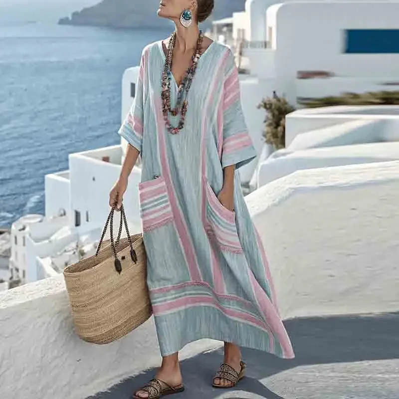 loose holiday dresses Amazon.com: DUYHBAWRS Beach Dresses Loose Temperament ms. xia Elegant  Cotton and Linen Slim Short Sleeve Long Holiday Dress Bikini(S Code) :  Clothing, Shoes & Jewelry