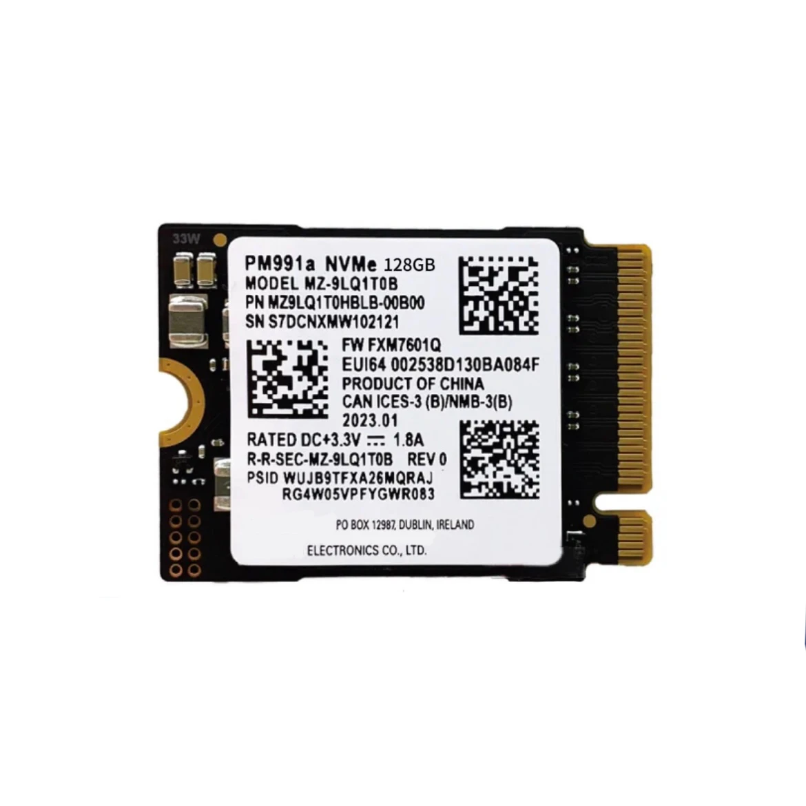 PM991 128G M.2 2230 solid-state Meghengerget NVME Notebook SSD Maroktelefon Kibővítés pcie3.0x4 for：samsung