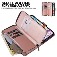 Flip Leather Wallet Case For iPhone 16E 16 Plus 15 14 Pro Max 13 12 11 XS XR X SE 2022 Zipper Purse Multi Card Cover Coque Etui 1