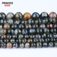A++ Natural Blue Glaucophane Loose Stone Beads for Jewelry Making Bracelet Necklace Handmade DIY Accessories Beads 4 6 8 10mm 1