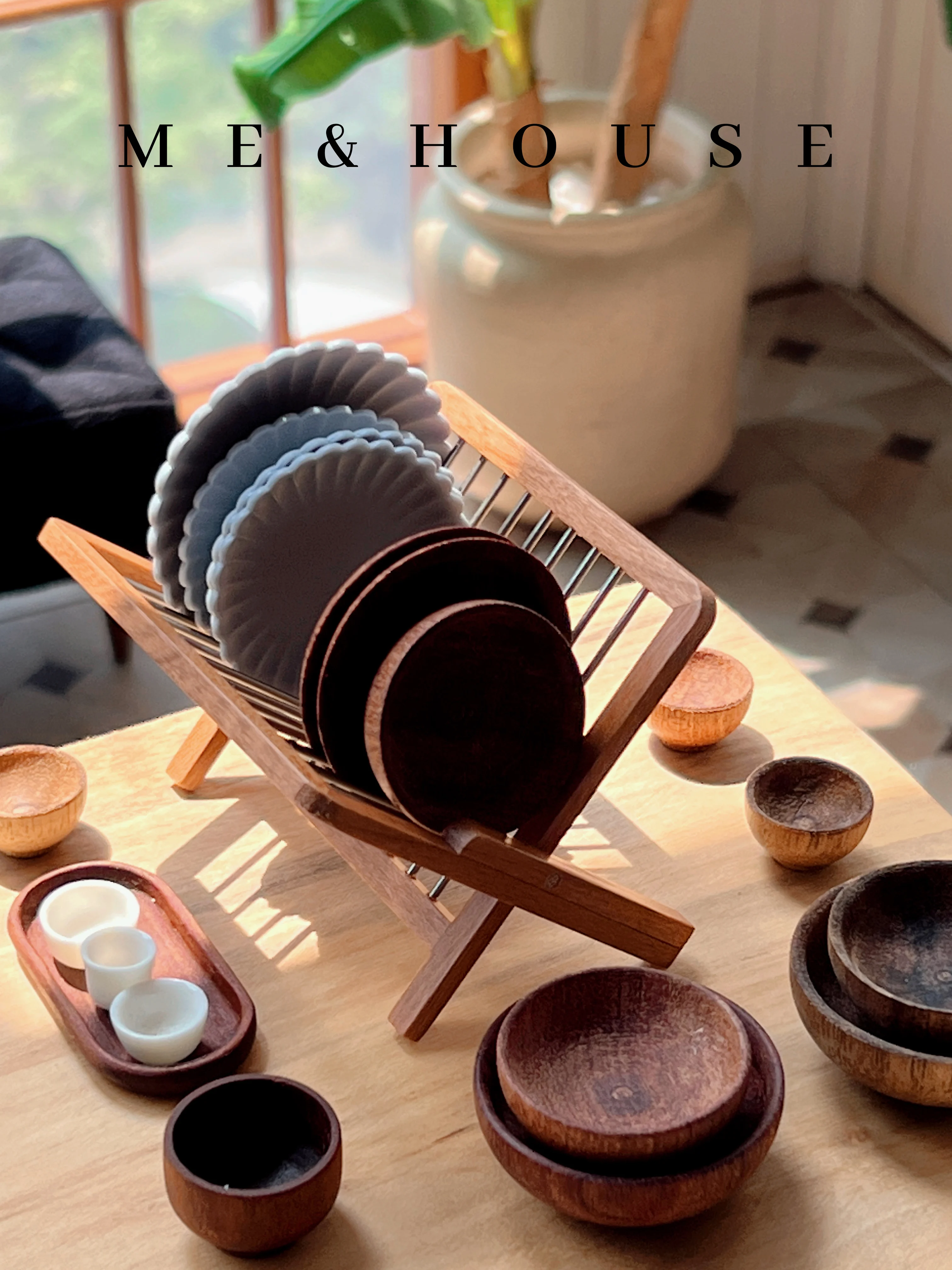 1/6 doll house model furniture accessories mini model Tray/kitchen drain rack 3