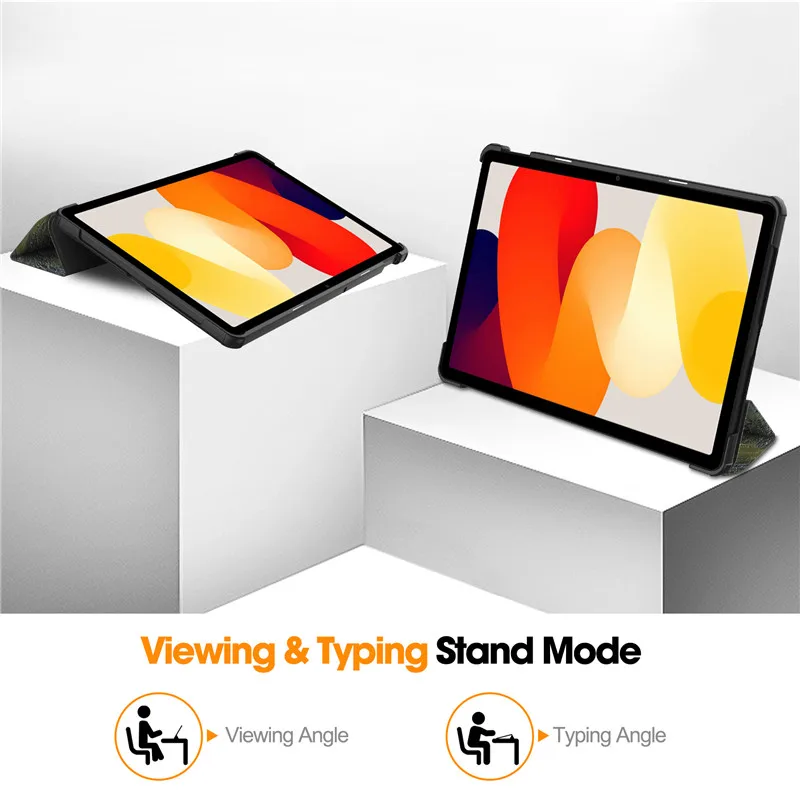 Estojo de Couro Tri-dobrável com Suporte Pintado Capa Inteligente para Xiaomi Redmi Pad se 11 2023 - Imagem 2