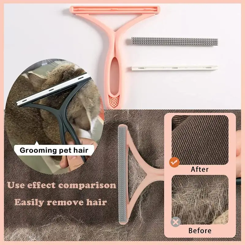 2/1PC Silicone Double Sided Pet Hair Remover Lint Remover Clean Tool Shaver Sweater Cleaner Fabric Shaver Scraper Clothes Carpet 3