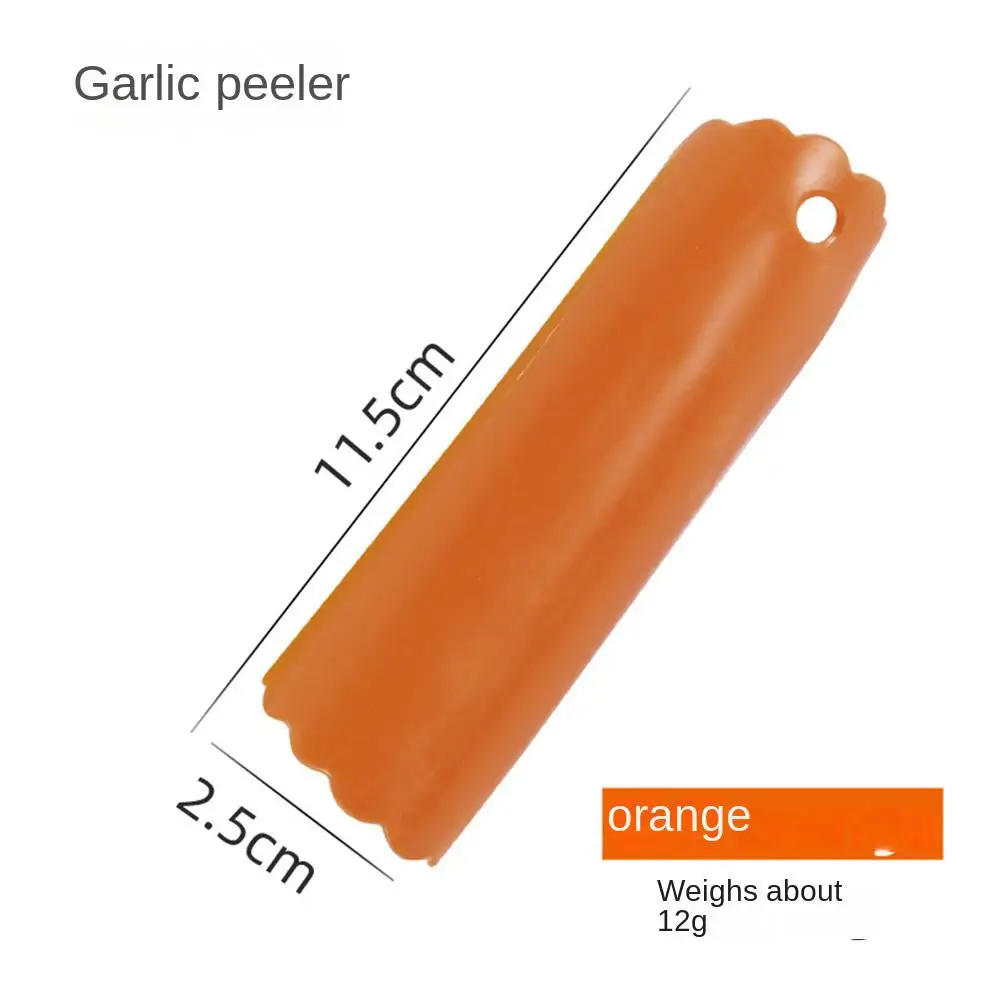 Orange garlic peeler