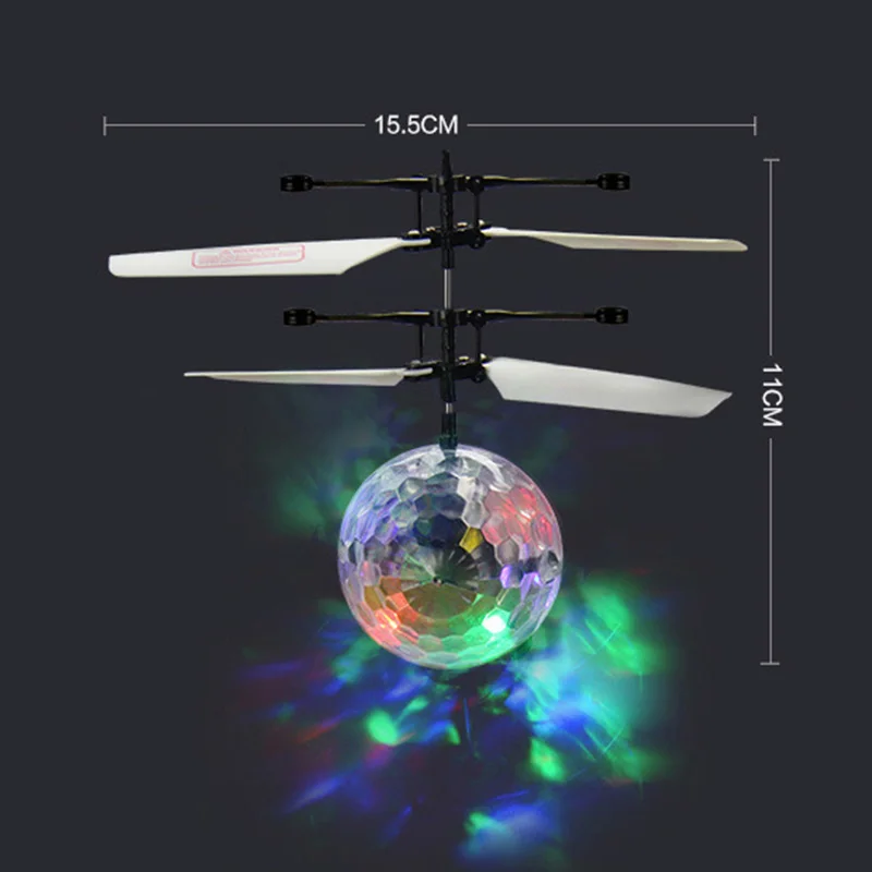 Mini Drone RC Fly Ball, balles de vol lumineuses pour enfants, Mini  hélicoptère électronique à Induction infrarouge, avion, jouets, lumière LED