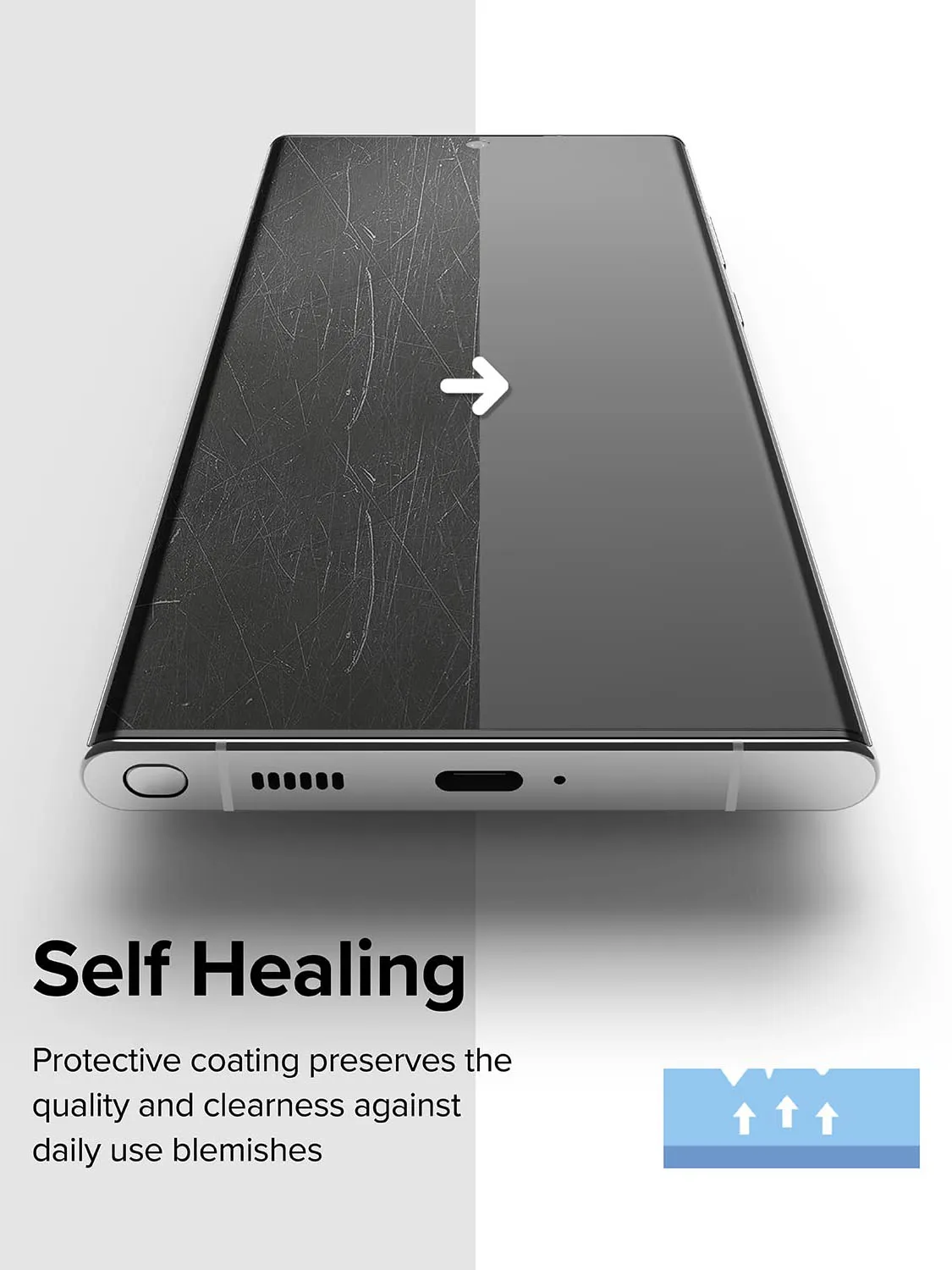 JMUYTOP Pellicola autorigenerante da 2 pezzi per Samsung Galaxy S22 S23 Plus Pellicola ultra premium a copertura totale Protezione schermo per facile applicazione - immagine 3