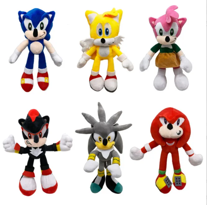 Super Sonic Hedgehog Amy Rose Knuckles Tails Peluche Bambola Action Figurine Da Collezione Modello Anime Giocattoli Figure Regalo