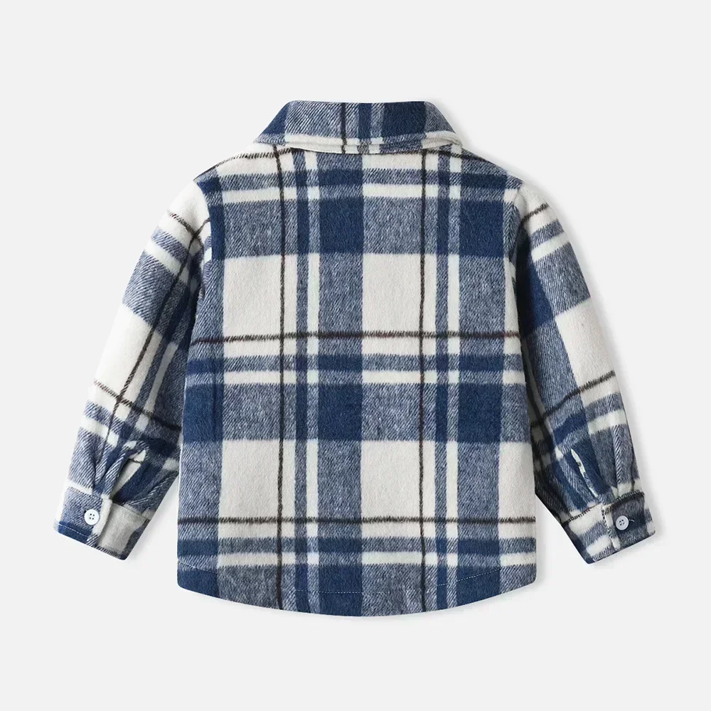 Children Autumn Plaid Long Sleeved Shirt Brother Sister Cotton College Style Thickened Boys Shirts Girls Blouse