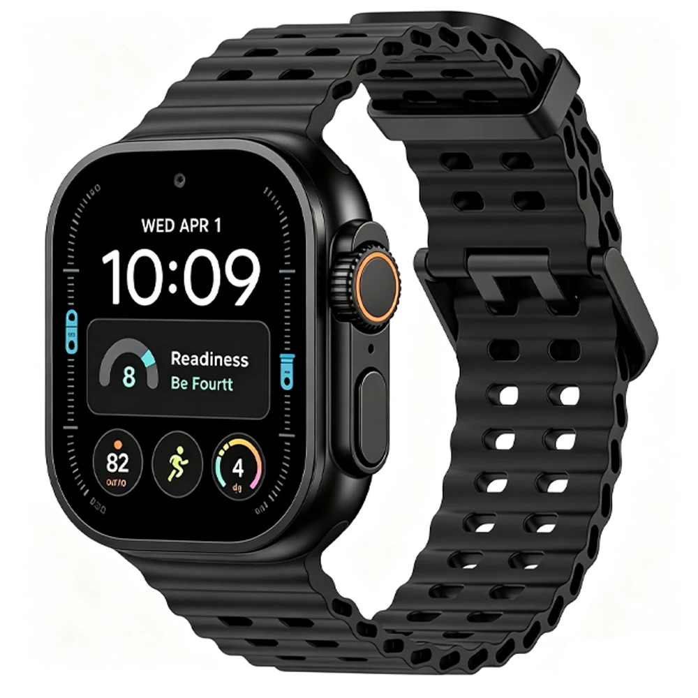 Ocean Blue Silicone Sports Strap