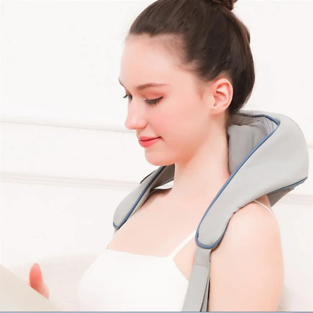 Electric Shoulder Kneading Massage Shawl Automatic Neck Back Massager Wireless Back Muscle Trapezius Relaxing Massage Pillow