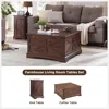 Farmhouse Lift Top Coffee Table with Storage, Wood Square Center Table with Large Hidden Compartment, Rustic Lift Tabletop 6