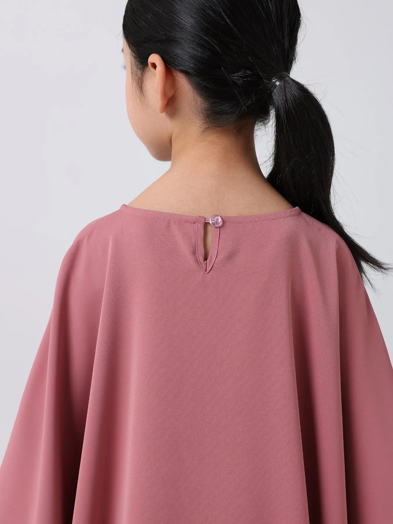 Zhai Yue Middle Eastern Muslim Girls Robe Pure Color Round Neck Button Long Skirt Cuffs Lace-Up Robe 6