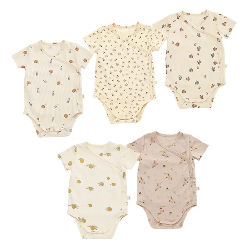 Newborn Kid Baby Boys Girls Clothes Summer Short Sleeve Romper Print Cute Sweet Cotton Jumpsuit baby romper cotton jumpsuit Lovely Body suit Outfit 0-24M
