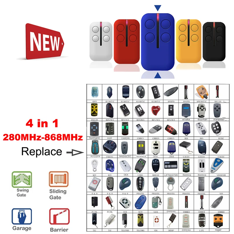 For JCM NEO10 NEO20 NEO40 TWIN-R Garage Remote Control 433.92MHz Rolling Code Compatible With JCM Remote Control