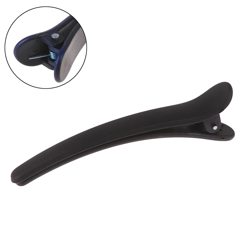 4Pcs Lange Metall Haar Clips Hohle Blume Entenschnabel Haar Klemmen Haar Zubehör Ente Zähne Friseur Salon Spitze Clip Schwarz clip – Detail 9