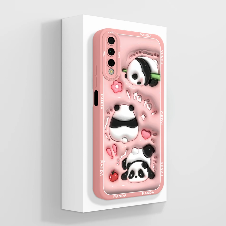 Cute Panda Full Coverage Liquid Silicone Back Cover - Durable and Stylish Phone Case