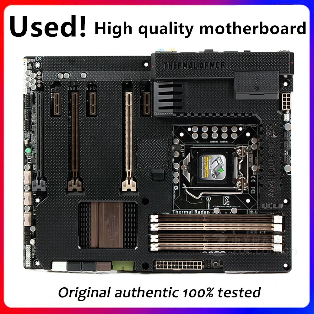 Per Scheda Madre Sabertooth Z77 Lga 1155 Ddr3 Per Scheda Madre Desktop Intel Z77 P8Z77 Sata Ii Pci-E X16 Usata
