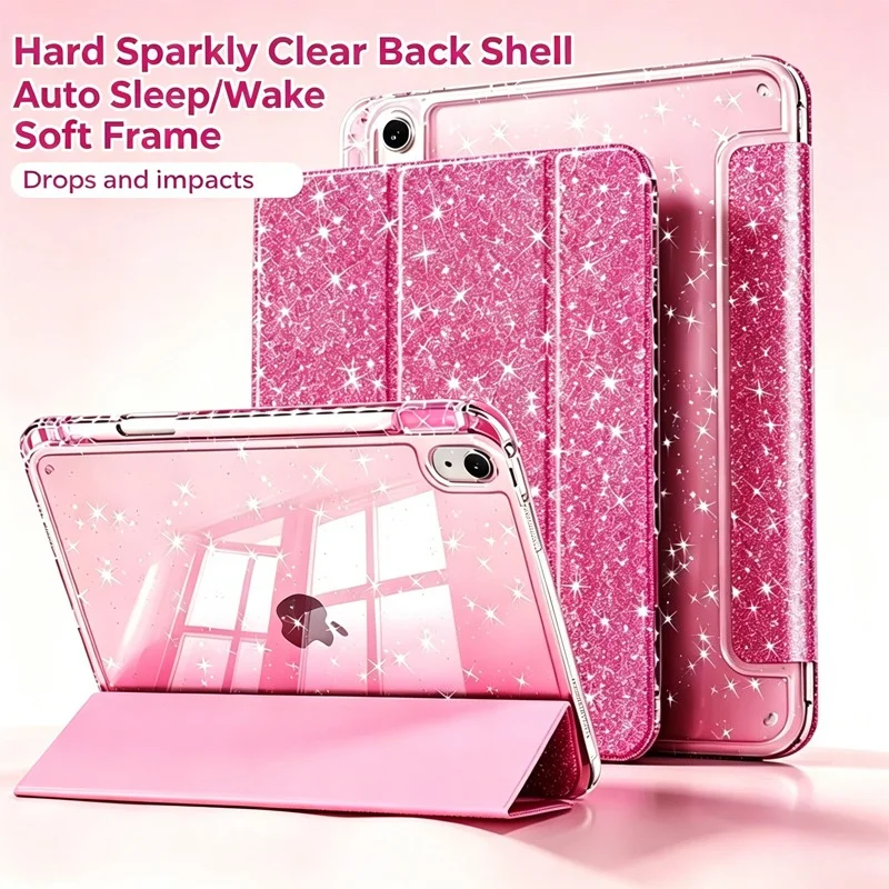 Sparkly Shiny Clear Pencil Holder Case