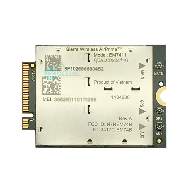 Sierra Airprime Em7411 Lte Cat7 M.2 Modulo Lte-A Per Nam At&T T T-Mobile Verizon Us Gnss Cellulare Galileo Glonass Gps Beidou