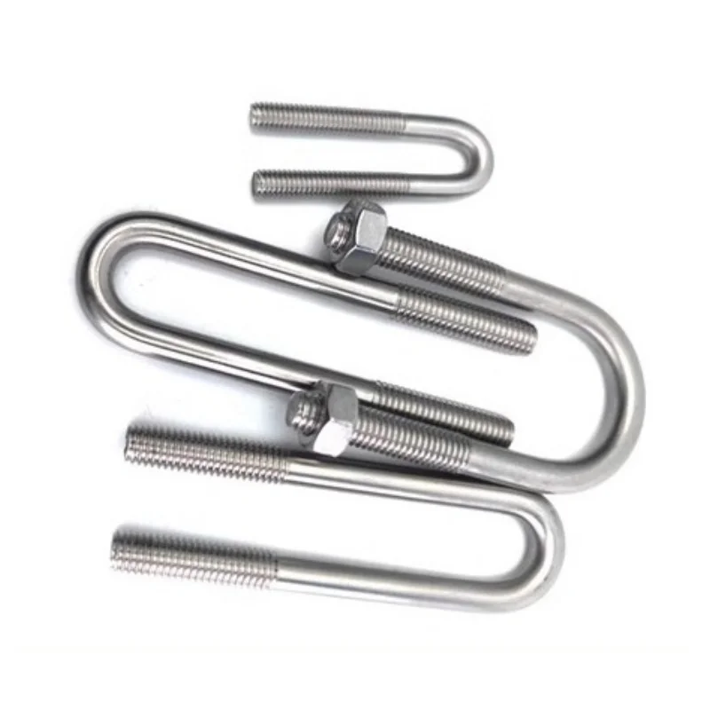 304 Stainless Steel U-shaped Bolts M6 M8 12-219mm