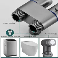 มือถือ Bidet Sprayer ห้องน้ํา Bidet Toilet Sprayer ชุดสเปรย์น้ําห้องน้ําห้องน้ําโรยปืนมุมวาล์วอุปกรณ์เสริม 6