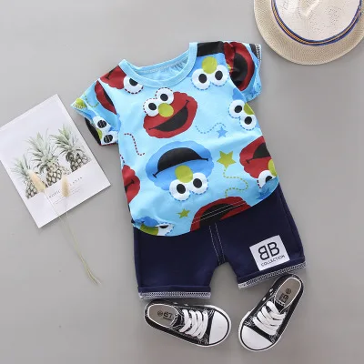Summer Children Boys Girls Clothes Kids Cartoon Clothing Infant Suit Toddler T-Shirt+Pants Sets Baby Casual Tracksuit 0-4 Years Baby Clothing Set discount Baby Clothing Set