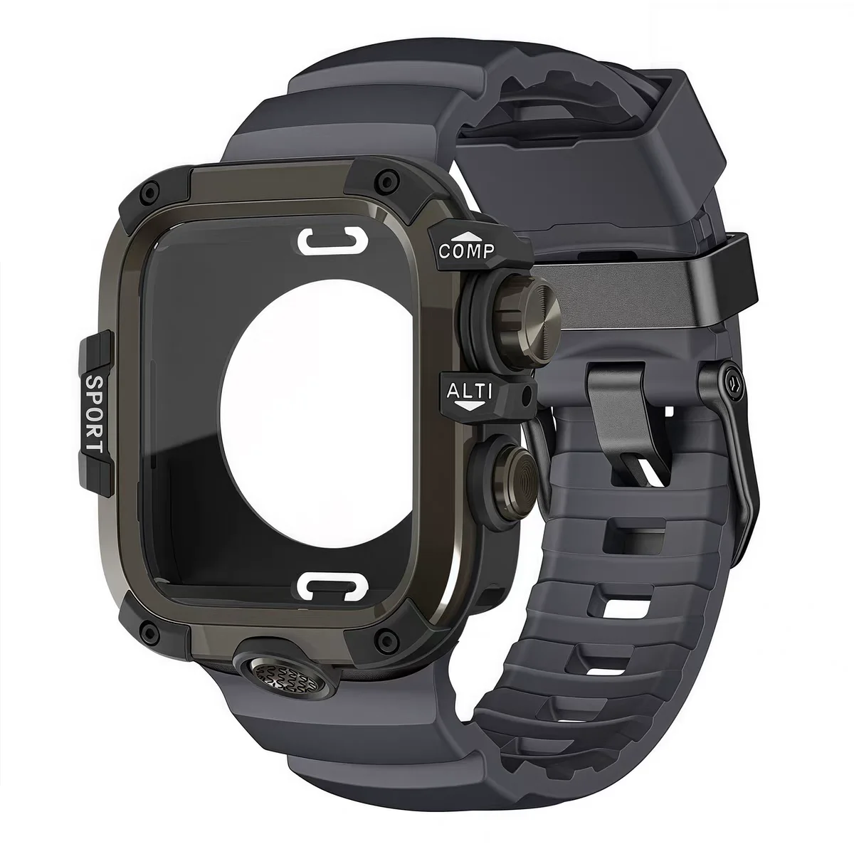 Premium 2-in-1 Metal Alloy Case with Silicone Strap