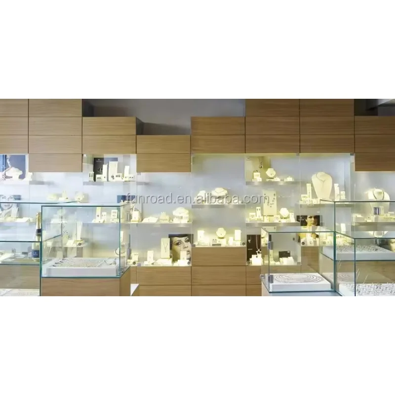 Custom. 고급 모던 탑 LED 스트립 디자인, 나무 유리 쇼케이스, 쥬얼리 디스플레이, 상점용 캐비닛
