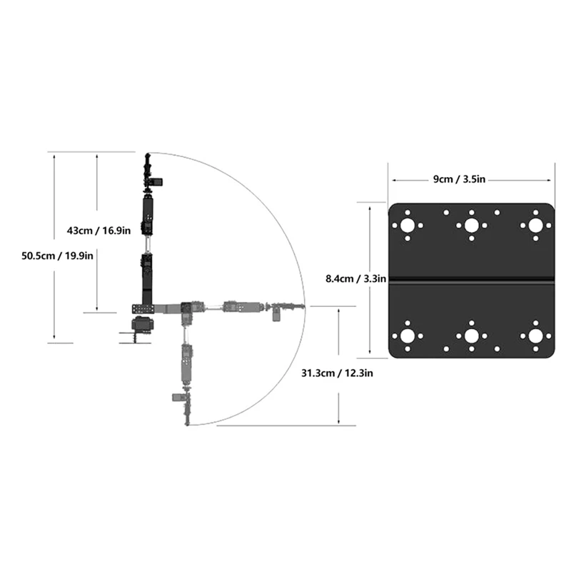 ABZZ-6DOF Robot Mechanical Arm Clamp Claw Kit DOF Manipulator Industrial Grade Manipulator For Robotics 6