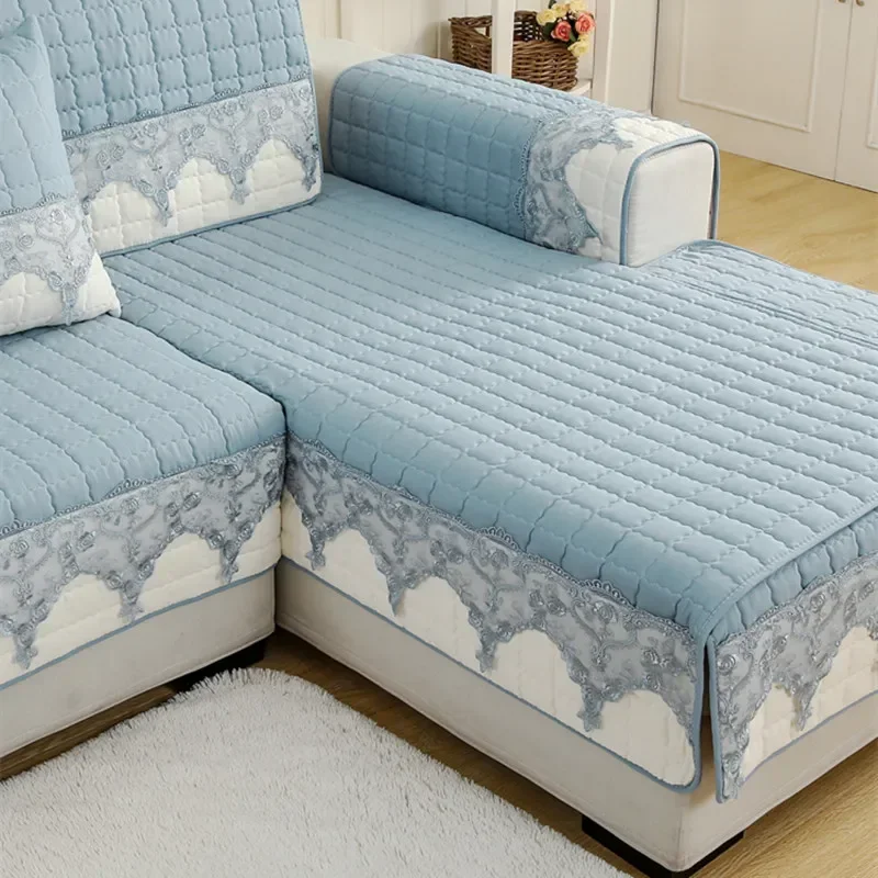 Plaid Non-slip Sofa Cover Protector Chaise Four Season Universal