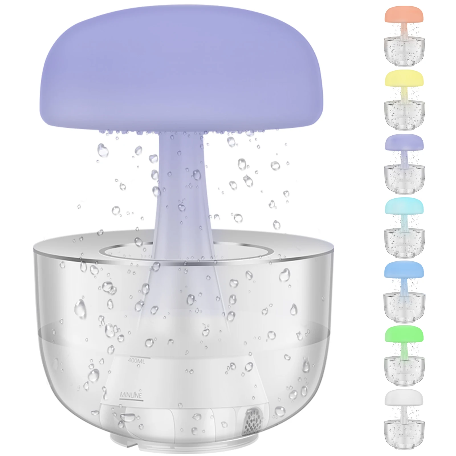 

Jellyfish Cloud Rain Humidifier 700ml Essential Oil Raining Cloud Diffuser with Calming Raindrop Sound Cloud Rain Humidifier