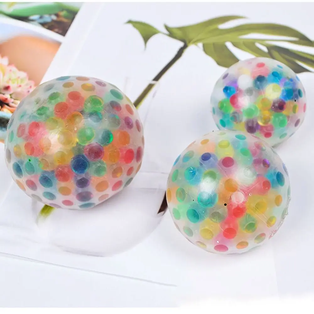 Flexible Material Spongy Rainbow Ball Toy Slow Rebound Funny Squeezable Ball Squeeze Stretched Sensory Toy Chlidren Toys spongy banana bead stress ball toy squeezable soft fruit shape sensory adult decompression child fidgeting rebound squeeze toys