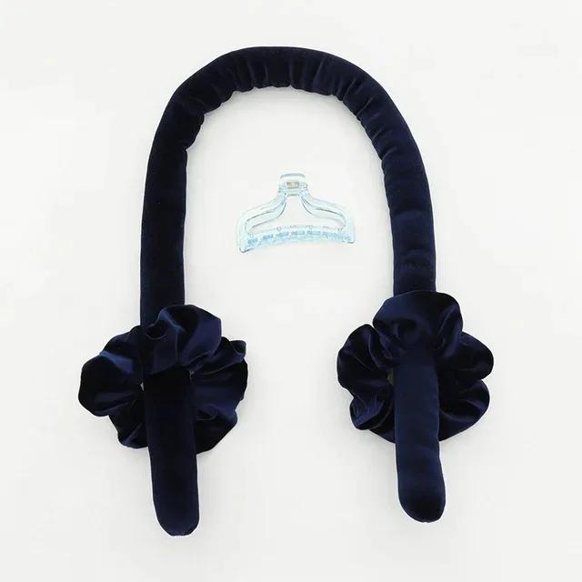 Heatless Curling Rod Headband No Heat Silk Ribbon with Hair Claw Clip Lazy Natural Soft Wave DIY Hair Rollers Styling Tool