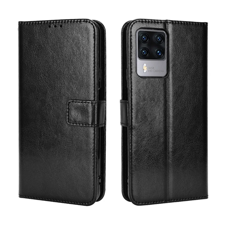 For Cubot Leather Wallet Flip Stand Luxury Phone Case For Cubot X50 Leather Crazy Horse Pattern Phone Case With Hand Strap