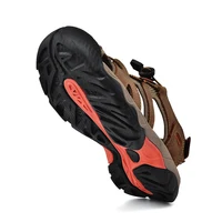 Sandales d'été classiques en cuir véritable pour hommes, chaussures de randonnée en plein air, légères, respirantes, antidérapantes, 38-48 6