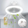 30w Ceiling Fan with Lighting Lamp E27 Converter Base Manual Switch Bedroom Living Home Silent Ac85-265v Dual Purpose Chandelier 1