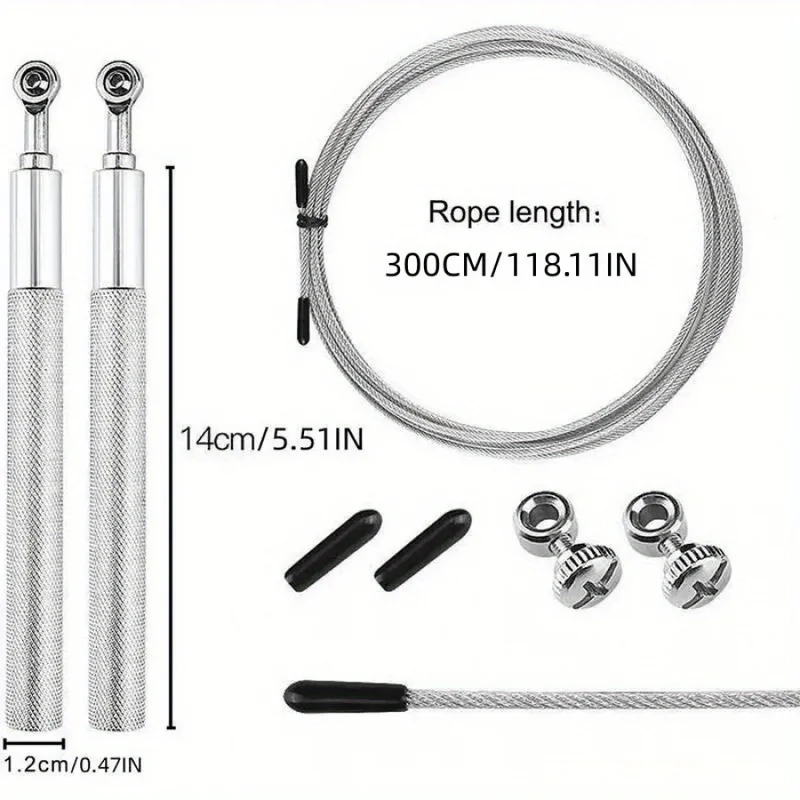 1PCS Aluminum Alloy Bearing Steel Wire Speed Skipping Rope Professional Boxing Skipping Rope Fitness Training
