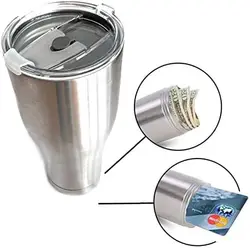 Diversion Safe Stainless Steel Coffee Tumbler with Hidden Storage Compartment (Original)