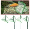 3~10 Inch Portable Nylon Green Fish Net Aquarium Long Handle Square Fish Tank Little Fish Shrimp Landing Net Cleaning Tool 2Pcs 6