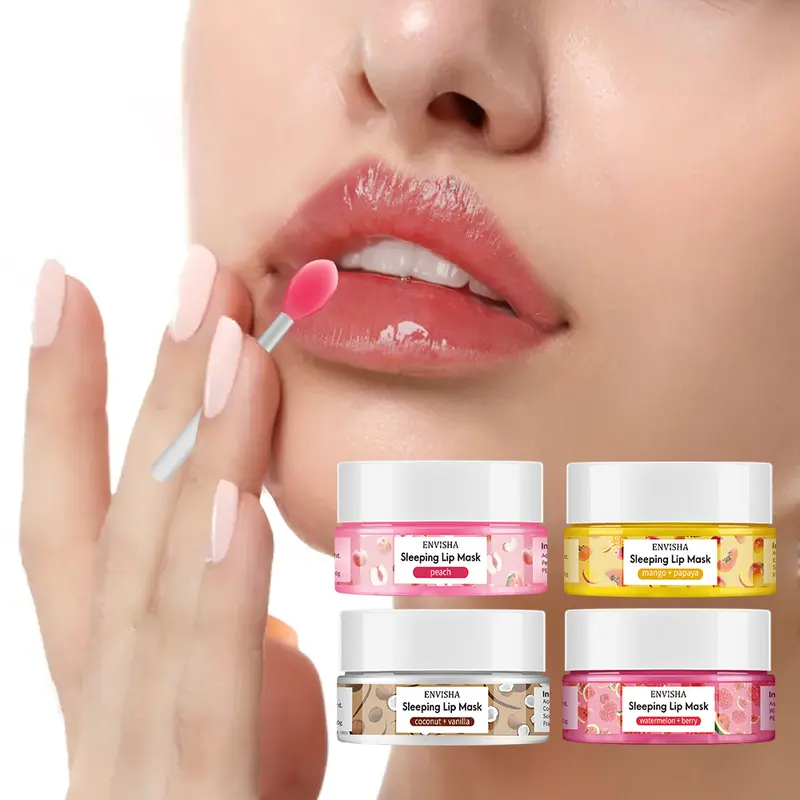 ENVISHA Mango Lip Sleep Mask Night Sleeping Maintenance Moisturizing Fade Lip Lines Nourishing Lip Balm Skin Care Beauty Health - Image 4