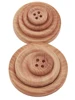 10PCs & 30PCs Natural Color Round Piping Camellia Wood Grain Wooden Buttons 10mm-30mm Sewing Accessories Clothes 4 Holes Button 5